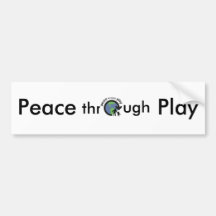 Vrede via Play Bumpersticker