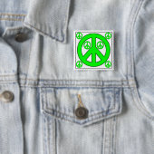 vrede vierkante button 5,1 cm (In situ)