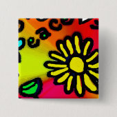 vrede vierkante button 5,1 cm (Voorkant)