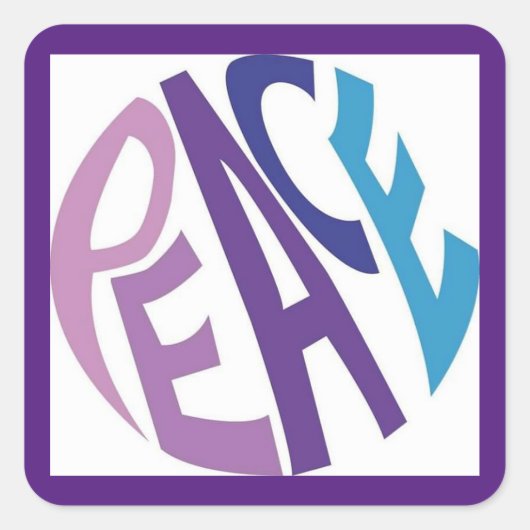 VREDE VIERKANTE STICKER (Voorkant)