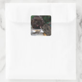 Vrede! Vierkante Sticker (Tas)