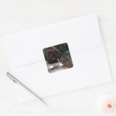 Vrede! Vierkante Sticker (Envelop)