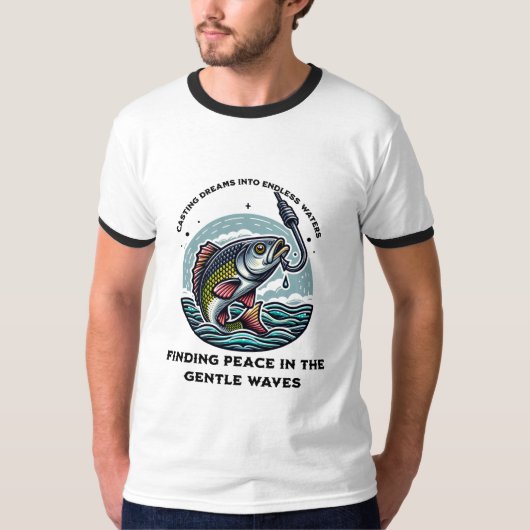 Vrede vinden in de eindeloze wateren t-shirt (Voorkant)