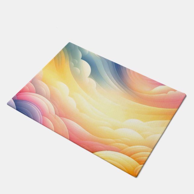 Vrede vinden in de Puffy Dreamy Clouds Deurmat (Schuin)