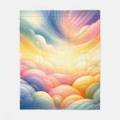 Vrede vinden in de Puffy Dreamy Clouds Fleece Deken (Voorkant)