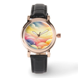 Vrede vinden in de Puffy Dreamy Clouds Horloge