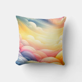 Vrede vinden in de Puffy Dreamy Clouds Kussen