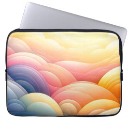 Vrede vinden in de Puffy Dreamy Clouds Laptop Sleeve