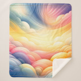 Vrede vinden in de Puffy Dreamy Clouds Sherpa Deken