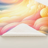 Vrede vinden in de Puffy Dreamy Clouds Sherpa Deken (3/4)