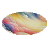 Vrede vinden in de Puffy Dreamy Clouds Snijplank (Hoek)