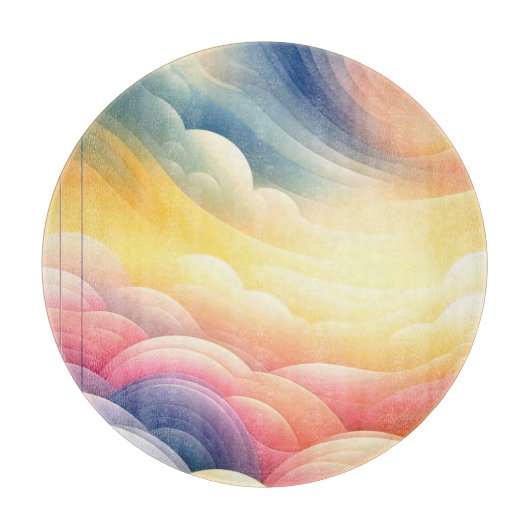 Vrede vinden in de Puffy Dreamy Clouds Snijplank (Voorkant)