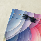 Vrede vinden in de Puffy Dreamy Clouds Strandlaken (In situ)