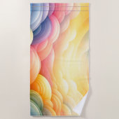 Vrede vinden in de Puffy Dreamy Clouds Strandlaken (Voorkant)