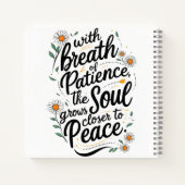 Vrede vinden in elk woord notitieboek (Achterkant)