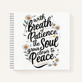 Vrede vinden in elk woord notitieboek