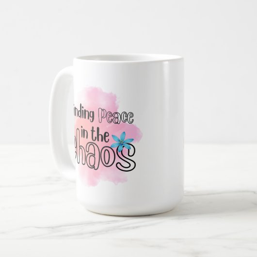 Vrede vinden koffiemok (Voorkant links)