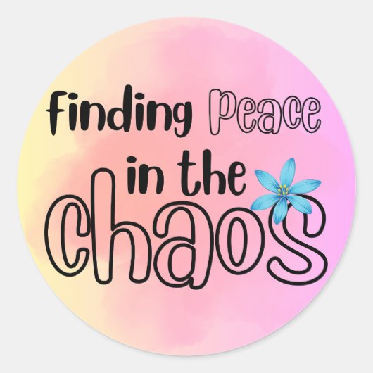 Vrede vinden ronde sticker (Voorkant)