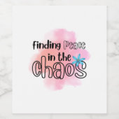 Vrede vinden wijn etiket (Enkel label)