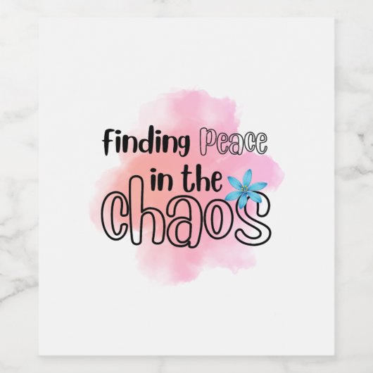 Vrede vinden wijn etiket (Enkel label)