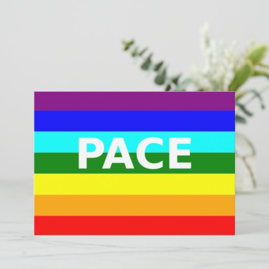 Vrede Vlag Italiaanse Uitnodiging (Staand voorkant)