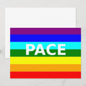 Vrede Vlag Italiaanse Uitnodiging (Voorkant / Achterkant)