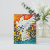 Vrede vloog binnen feestdagenkaart (Staand voorkant)