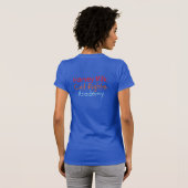 Vrede voor alle T-shirts (slank, blauw) (Achterkant volledig)