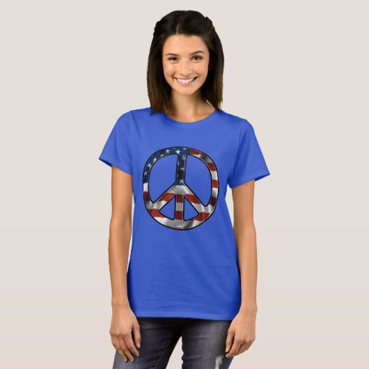 Vrede voor Amerika T-shirt (Voorkant volledig)