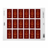Vrede Voor Bomen - Bloemkracht Hart 1 Etiket (Full Sheet)