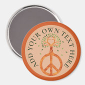 Vrede Voor Bomen - Flower Power Hart 1 Magneet (Voorkant / Achterkant)