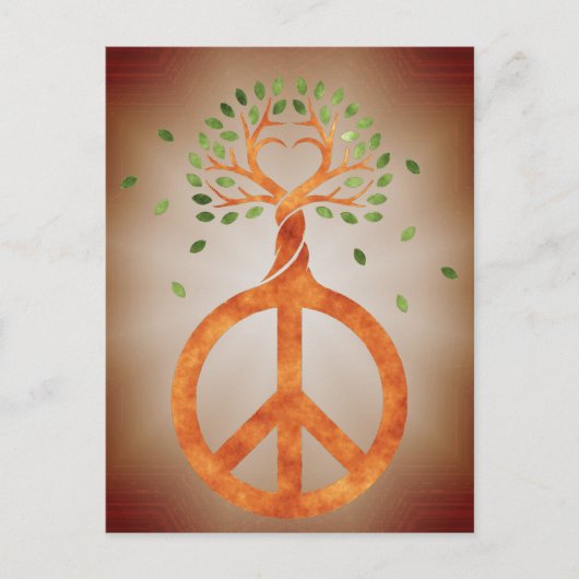 Vrede voor bomen - ventilatorhart 1 briefkaart (Voorkant)