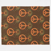Vrede voor bomen - ventilatorhart 1 fleece deken (Voorkant (Horizontaal))