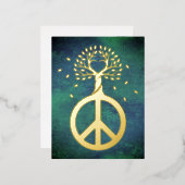 Vrede voor bomen - ventilatorhart 1 folie feestdagen briefkaart (Voorkant / Achterkant)