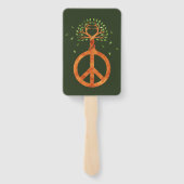 Vrede voor bomen - ventilatorhart 1 handwaaier (Achterkant)