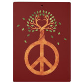 Vrede voor bomen - ventilatorhart 1 klembord (Achterkant)