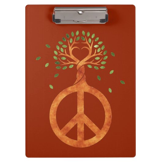 Vrede voor bomen - ventilatorhart 1 klembord (Voorkant)