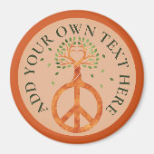 Vrede voor bomen - ventilatorhart 1 magneet (Voorkant)