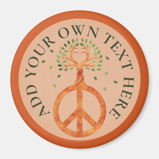 Vrede voor bomen - ventilatorhart 1 magneet (Voorkant)