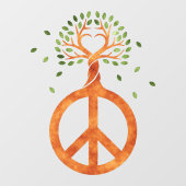 Vrede voor bomen - ventilatorhart 1 raamsticker (Vel)