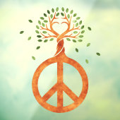 Vrede voor bomen - ventilatorhart 1 raamsticker (Vel 3)