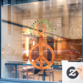 Vrede voor bomen - ventilatorhart 1 raamsticker (Cafe Raam)