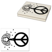 Vrede voor bomen - ventilatorhart 1 rubberstempel (Gestempeld)
