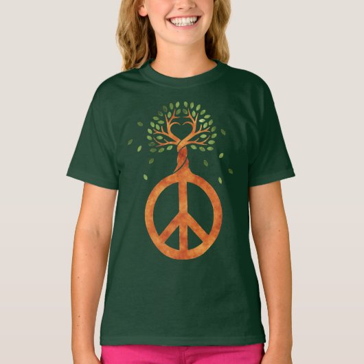 Vrede voor bomen - ventilatorhart 1 t-shirt (Voorkant)