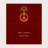 Vrede voor bomen - ventilatorhart 1 visitekaartje (Binnenkant ongevouwen)