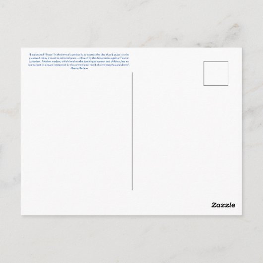 Vrede voor de kust van Sonoma! Briefkaart (Achterkant)