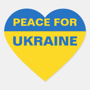 Vrede voor de Oekraïense vlag Hart Sticker