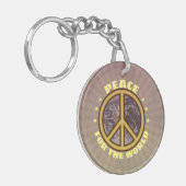 Vrede voor de ☮ sleutelhanger (Voorkant Links)