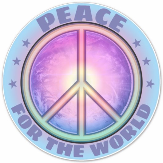 Vrede voor de ☮ sticker (Voorkant)