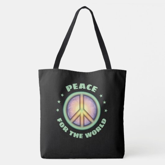 Vrede voor de ☮ tote bag (Achterkant)
